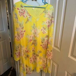 Yellow floral dress